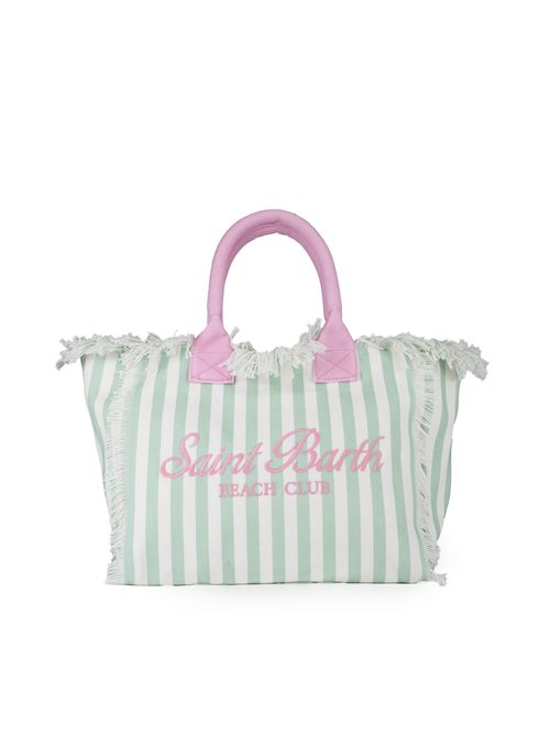 Borsa Vanity Stripe in canvas a righe Mc2 Saint Barth | VANITY03756H SB BEACH STRIPES V 5310